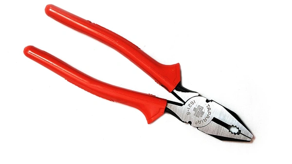 TAPARIYA Taparia Insulated Lineman Combination Cutting Plier - 21.2 x 5.6 x 3.6 Centimeters, SILVER, RED, NA